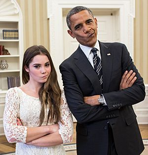 Barack Obama with artistic gymnastic McKayla Maroney 2
