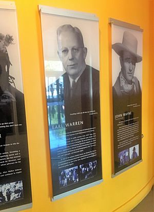 CA Hall of Fame Earl Warren and John Wayne Exhibits