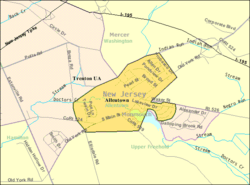 Census Bureau map of Allentown, New Jersey
