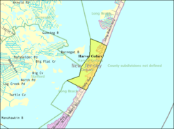 Census Bureau map of Harvey Cedars, New Jersey