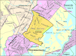 Census Bureau map of Linwood, New Jersey