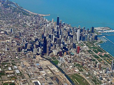 Chicago as seen from a commercial flight 03