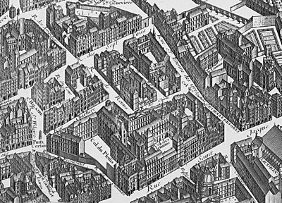 Collège de Lisieux and Collège du Plessis, Turgot map of Paris