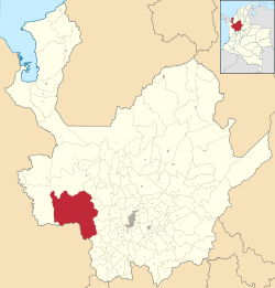Location of the municipality of Urrao, Antioquia in the Antioquia Department of Colombia