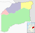 Colombia Vichada location map (adm colored)