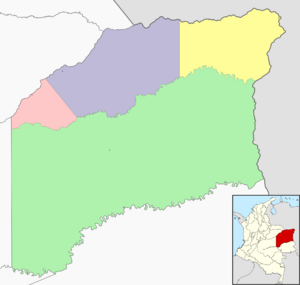 Colombia Vichada location map (adm colored)