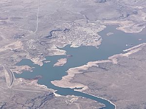 Aerial view of Conchas Dam
