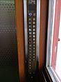 Control panel in a Mitsubishi elevator