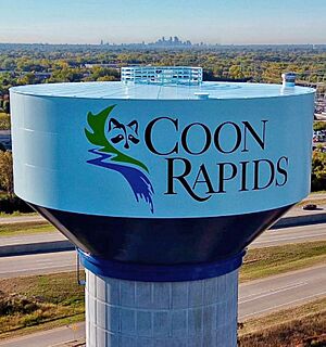 Coon Rapids Water Tower Looking Towards Downtown Minneapolis