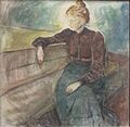 Dameportræt (Akvarel) by Edvard Munch, Bergen Kunstmuseum