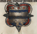 De Grey Hours f.124.r Arms of De Grey of Ruthin