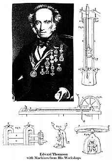 Edward Thomason with Machines from His Workshops