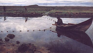 Eilif Peterssen-Laksefiskeren (1889)