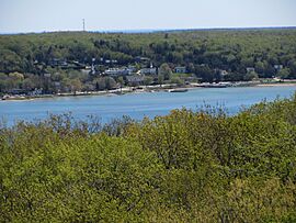 Ephraim Wisconsin from Eagle tower in Peninsula State Park