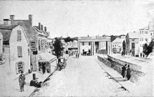 First Salem station by George Elmer Browne