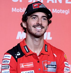 Francesco 'Pecco' Bagnaia at the 2023 Japanese motorcycle Grand Prix (cropped).jpg