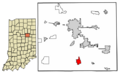 Grant County Indiana Incorporated and Unincorporated areas Fairmount Highlighted 1822432