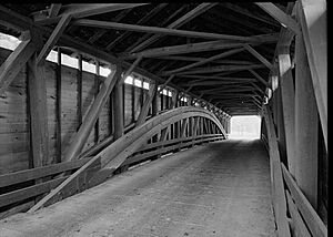 Griesemer Mill Covered Bridge, 3.5 miles north of State Route 562, spanning Manat, Yellow House vicinity (Berks County, Pennsylvania)