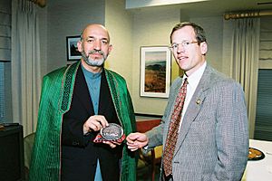 Hamid Karzai with Jack Kingston