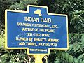 Historic marker on Neversink Drive attack on Kuykendall house, 1779