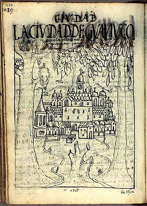 Huánuco in 1615 by Guamán Poma