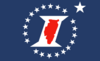 Illinois Sesquicentennial Flag.svg