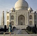 Jacqueline Kennedy at the Taj Mahal, 15 March 1962