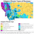 Köppen Climate Types Montana