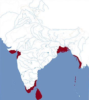 The Kingdom of Kotte in 1467 AD at its greatest extent, the time of Parakramabahu VI's death