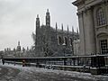 Kings Chapel from Senate House Hill in Snow