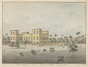 Levett's distillery later the Military Orphan School Calcutta by William Baillie