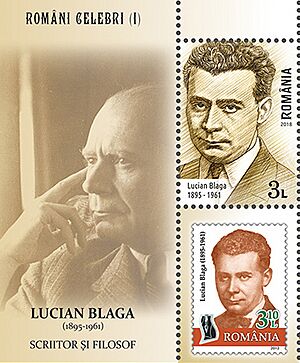 Lucian Blaga 2018 stampsheet of Romania