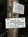 Mahoosuc trail sign