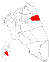 New Hanover Township highlighted in Burlington County. Inset map: Burlington County highlighted in the State of New Jersey.