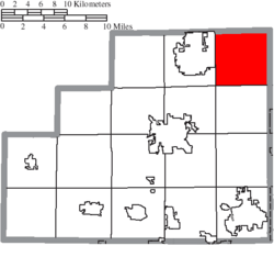 Location of Hinckley Township in Medina County