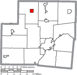 Location of Kettlersville in Shelby County