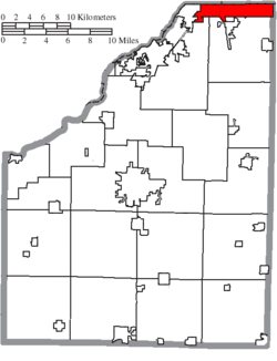 Location of Northwood in Wood County