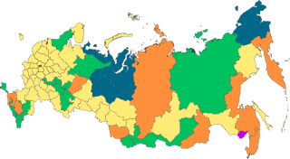 Map of federal subjects of Russia (2014)