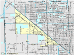 U.S. Census Bureau map showing town boundaries