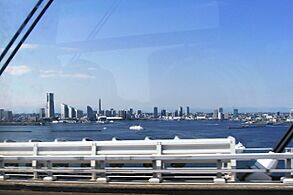 Minato mirai view from Yokohama bay bridge (2039218244)