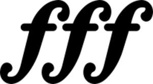 Music dynamic fortississimo