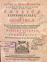 Musschenbroek, Petrus van – Physicae experimentales et geometricae dissertationes, 1755 – BEIC 12779918