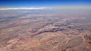 Navajo Reservation, Painted Desert, Petrified Forest National Park, and Adamana AZ aerial