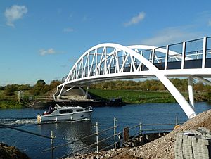 New footbridge over the River Trent at Shardlow-geograph-2666023-by-Graham-Hogg