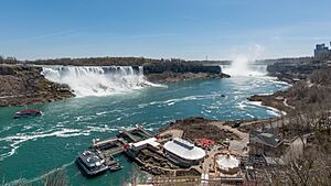 Niagara Falls and cruise terminal, North view 20170418 1
