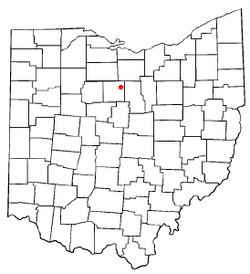 Location of Tiro, Ohio