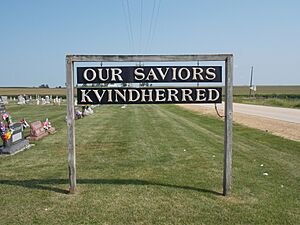 Our Savior’s Kvindherred Cemetery sign