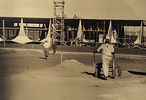 Palácio da Alvorada durante construção