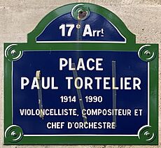 Plaque Place Paul Tortelier - Paris XVII (FR75) - 2021-08-20 - 1