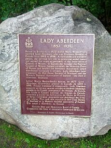 Plaque commemorating Lady Aberdeen (Ottawa, Ontario)
